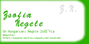 zsofia negele business card